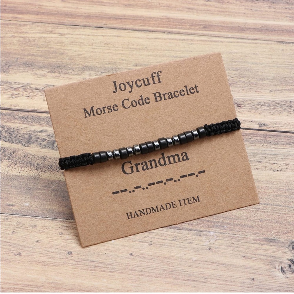 BRAND NEW GRANDMA MORSE CODE BRACELET. (NWT) - Picture 2 of 2